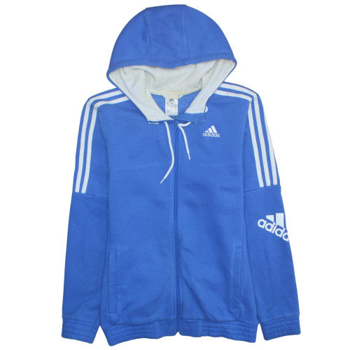 Mens UK Size S adidas Blue Full Zip Hoodie