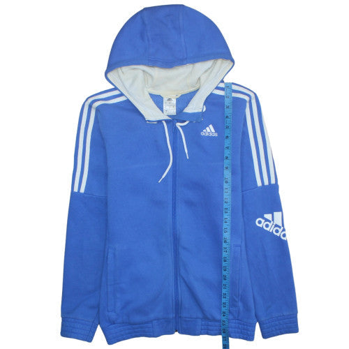 Mens UK Size S adidas Blue Full Zip Hoodie