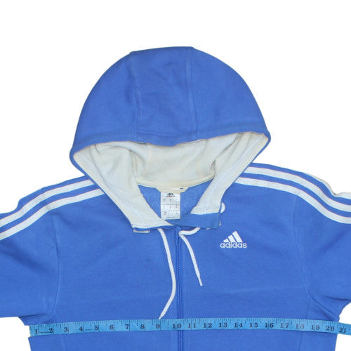 Mens UK Size S adidas Blue Full Zip Hoodie