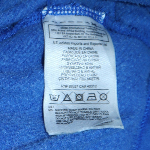 Mens UK Size S adidas Blue Full Zip Hoodie