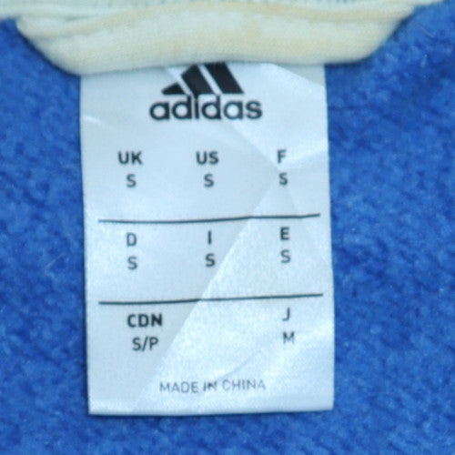 Mens UK Size S adidas Blue Full Zip Hoodie