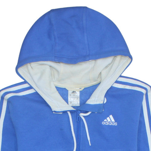 Mens UK Size S adidas Blue Full Zip Hoodie