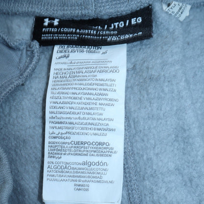 Under Armour Boys Grey Jogger Sweatpants 14-16 Years Fleece Tapered Fit