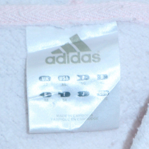 Womens UK Size 10 adidas Pink Pullover Hoodie