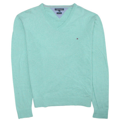 Mens UK Size M Tommy Hilfiger Green Pullover Jumper