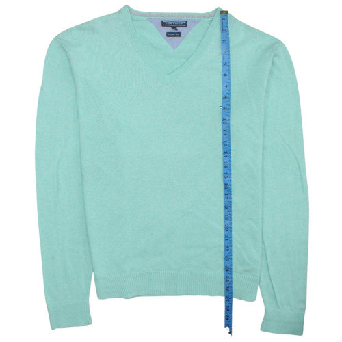Mens UK Size M Tommy Hilfiger Green Pullover Jumper