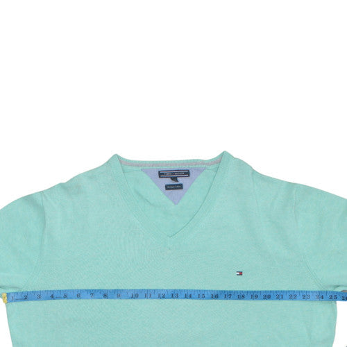 Mens UK Size M Tommy Hilfiger Green Pullover Jumper