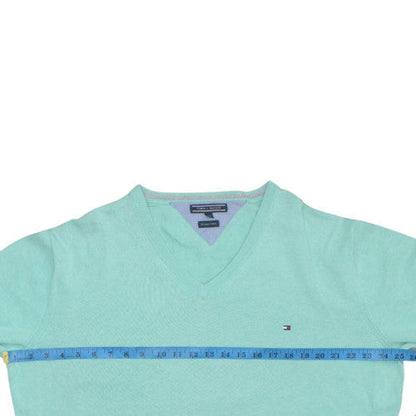 Mens UK Size M Tommy Hilfiger Green Pullover Jumper