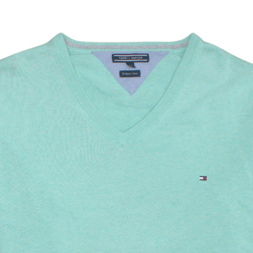 Mens UK Size M Tommy Hilfiger Green Pullover Jumper