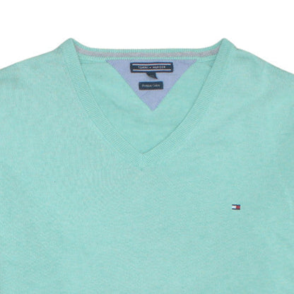 Mens UK Size M Tommy Hilfiger Green Pullover Jumper