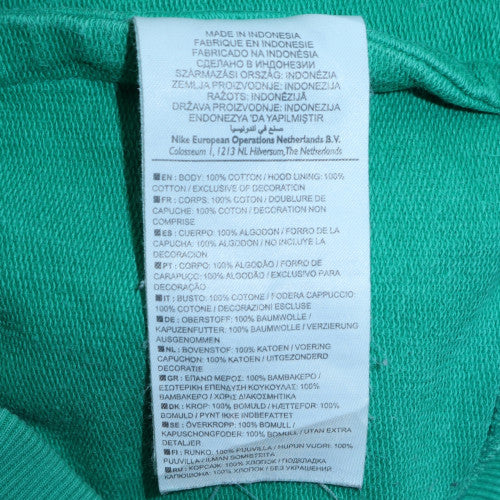 Womens UK Size 12 Nike Green Pullover Hoodie