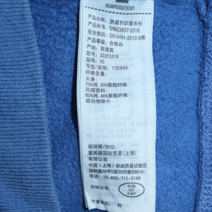 Mens UK Size XS Hollister Blue Pullover Hoodie