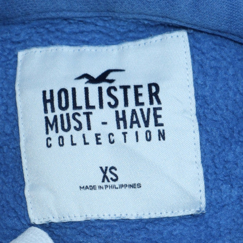 Mens UK Size XS Hollister Blue Pullover Hoodie