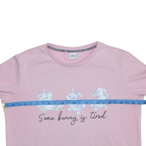 Womens UK Size M Disney Pink Pullover Sweatshirt