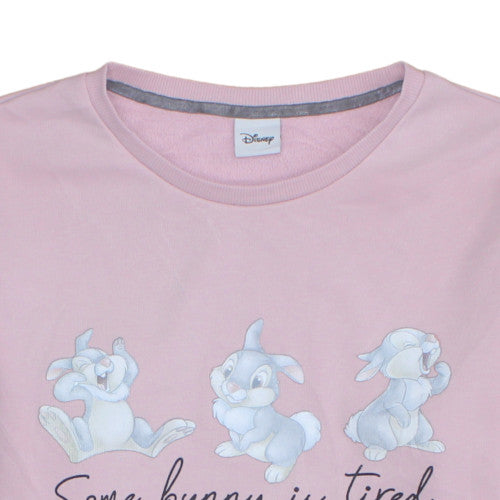 Womens UK Size M Disney Pink Pullover Sweatshirt