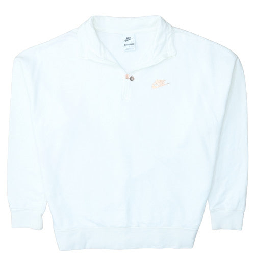 Womens UK Size M Nike White Pullover Sweatshirt