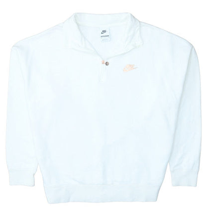 Womens UK Size M Nike White Pullover Sweatshirt