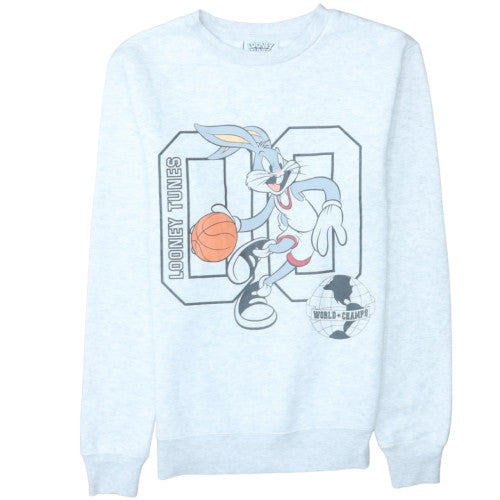 Mens UK Size S Looney Tunes Grey Pullover Sweatshirt