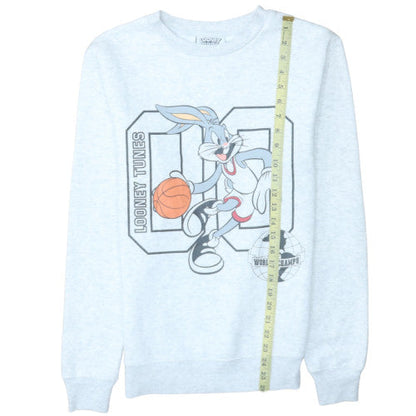 Mens UK Size S Looney Tunes Grey Pullover Sweatshirt
