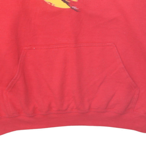Mens UK Size XL Gildan Red Pullover Hoodie