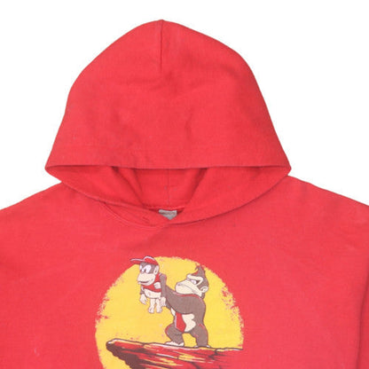 Mens UK Size XL Gildan Red Pullover Hoodie
