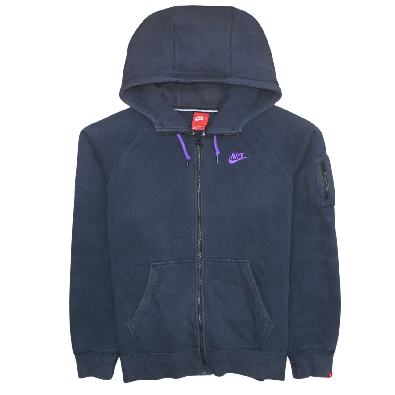 Mens UK Size L Nike Blue Full Zip Hoodie