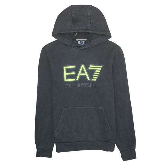 Mens UK Size S Emporio Armani Black Pullover Hoodie