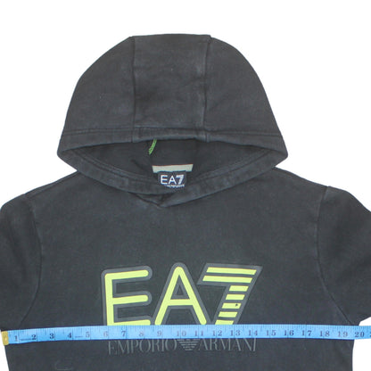 Mens UK Size S Emporio Armani Black Pullover Hoodie