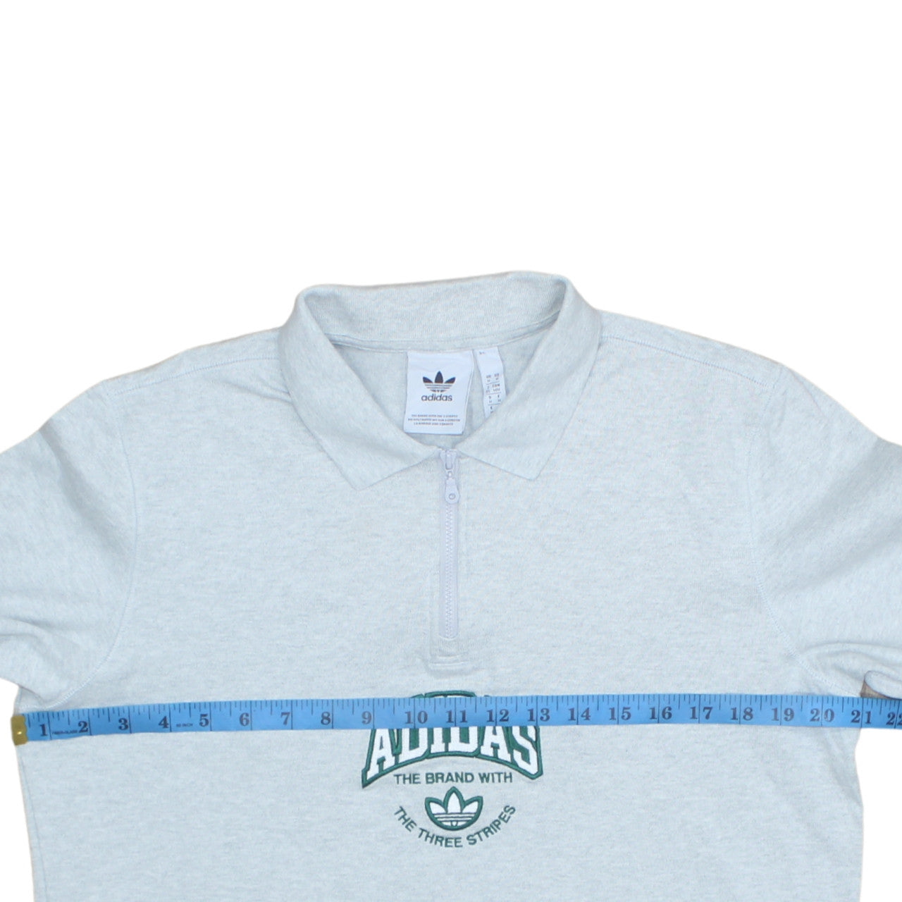 Mens UK Size M adidas Grey Henley Sweatshirt