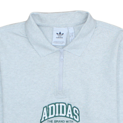Mens UK Size M adidas Grey Henley Sweatshirt