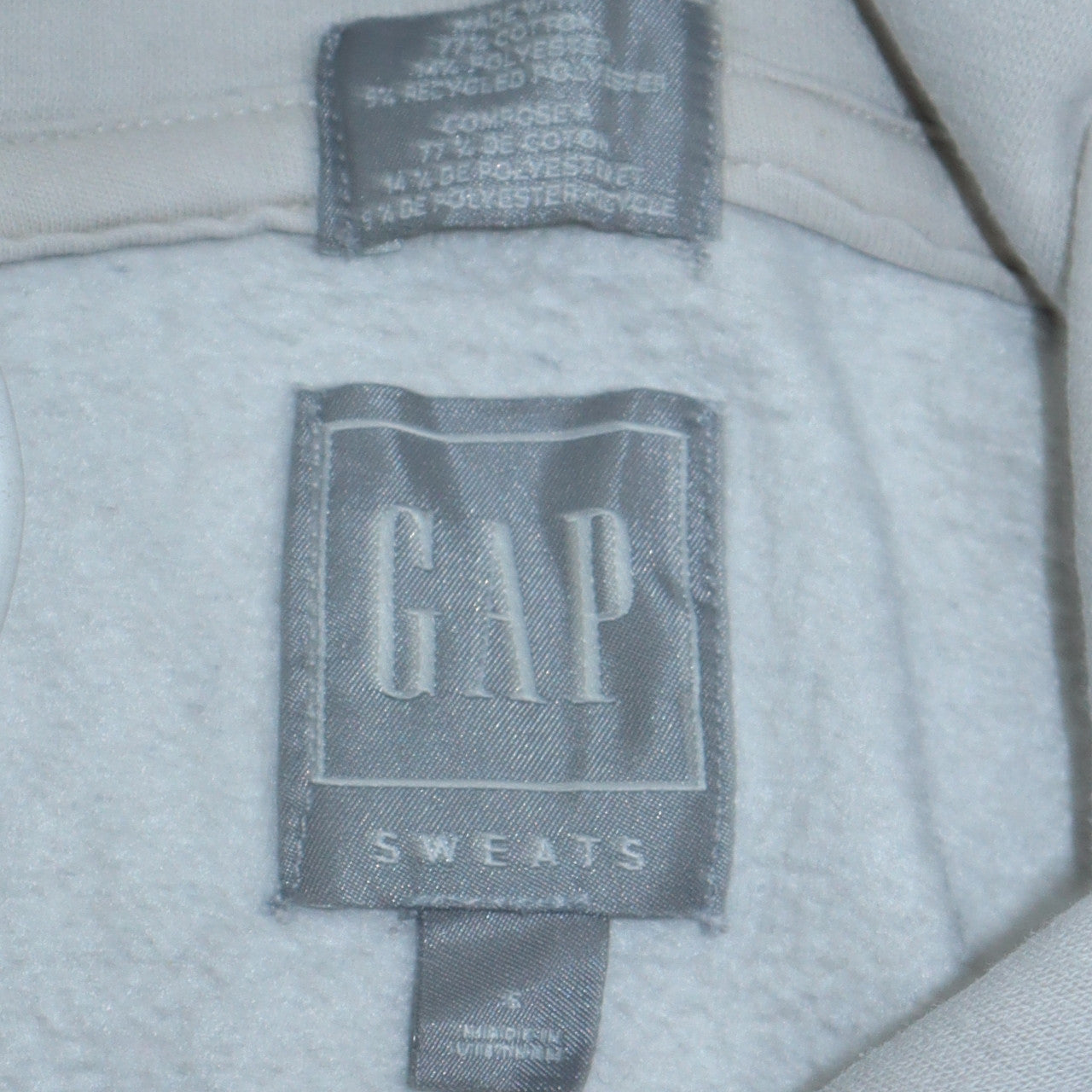Mens UK Size S Gap White Pullover Hoodie