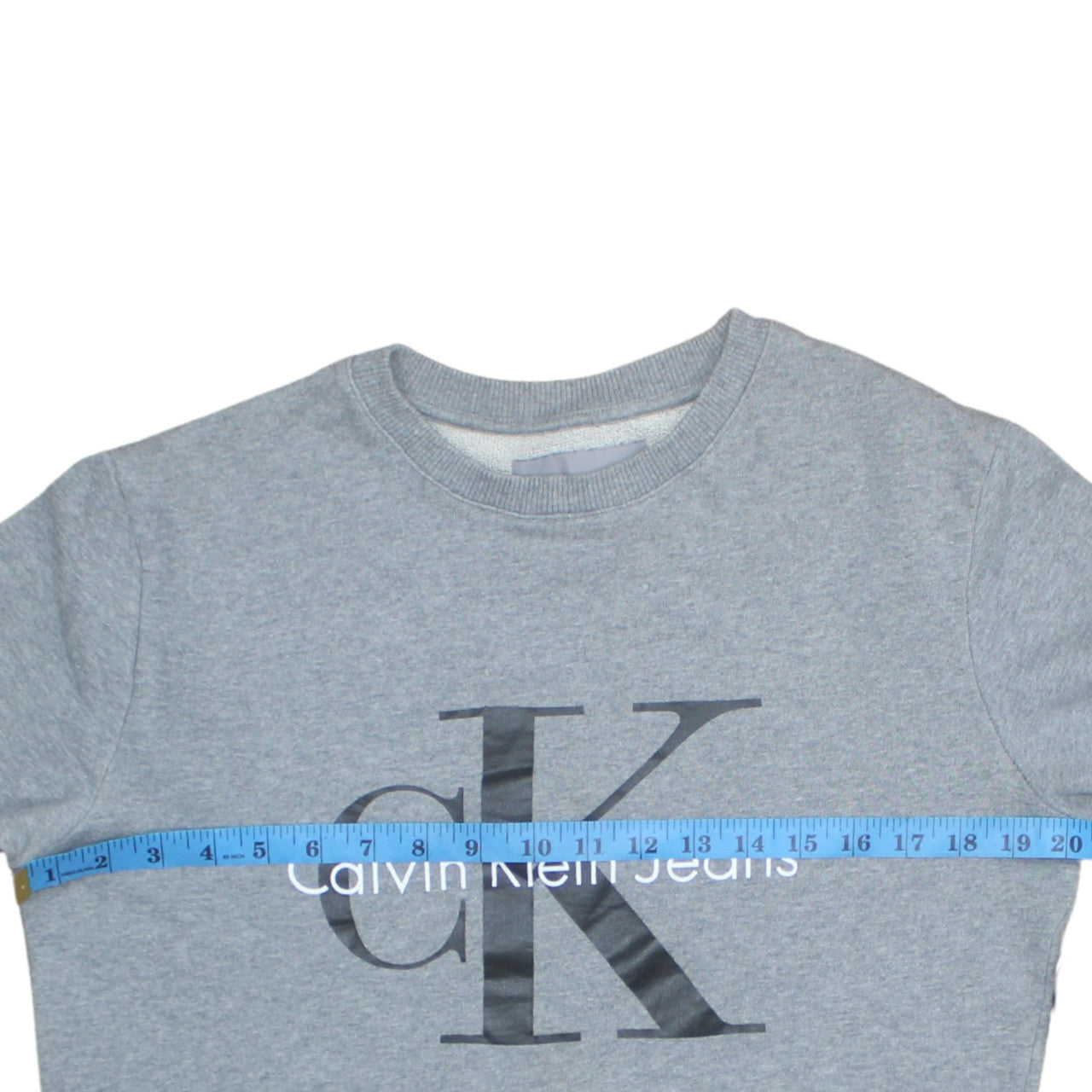 Mens UK Size S Calvin Klein Jeans Grey Pullover Sweatshirt