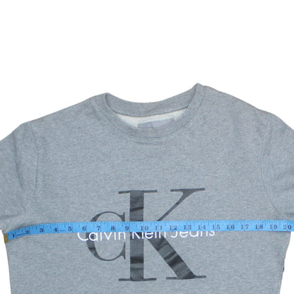 Mens UK Size S Calvin Klein Jeans Grey Pullover Sweatshirt