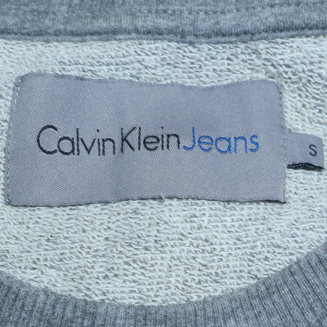 Mens UK Size S Calvin Klein Jeans Grey Pullover Sweatshirt