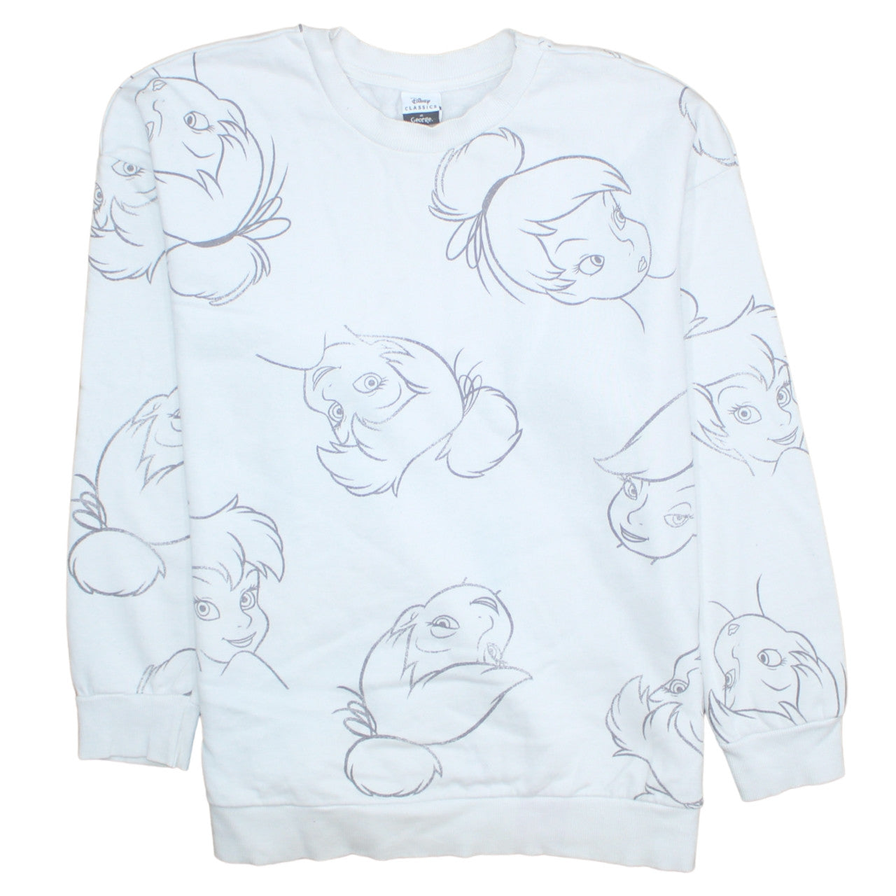 Womens UK Size L George Ivory Pullover Sweatshirt