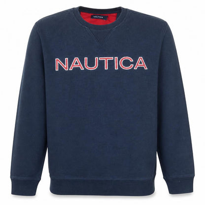 Mens UK Size L Nautica Blue Pullover Sweatshirt