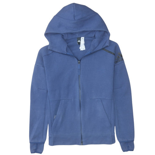 Mens UK Size XS adidas Blue Full Zip Hoodie