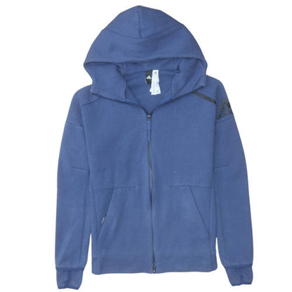 Mens UK Size XS adidas Blue Full Zip Hoodie