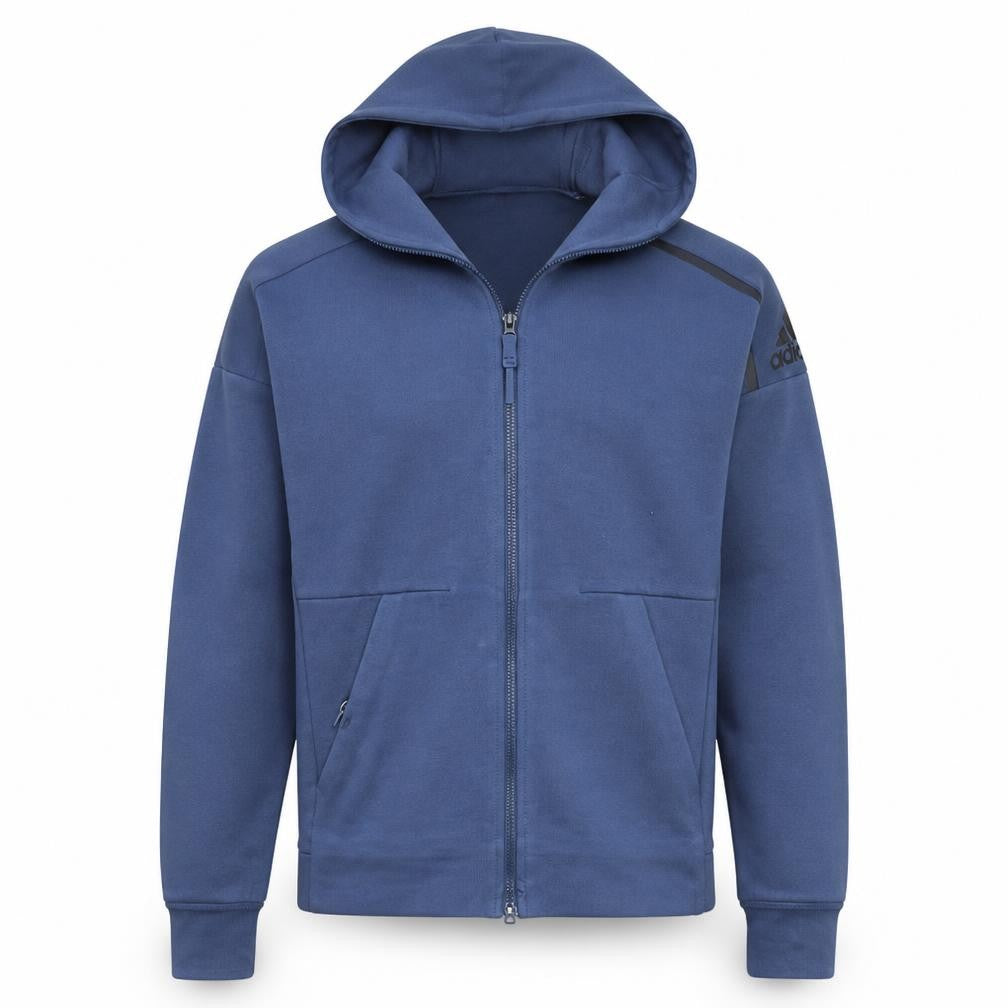 Mens UK Size XS adidas Blue Full Zip Hoodie