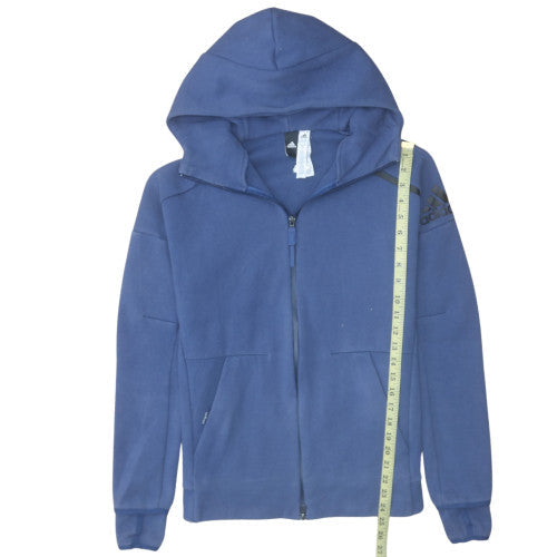 Mens UK Size XS adidas Blue Full Zip Hoodie