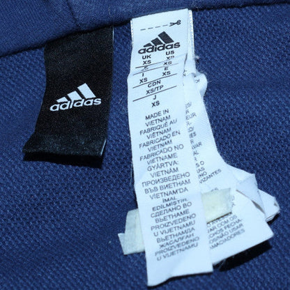Mens UK Size XS adidas Blue Full Zip Hoodie