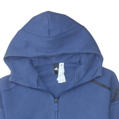 Mens UK Size XS adidas Blue Full Zip Hoodie
