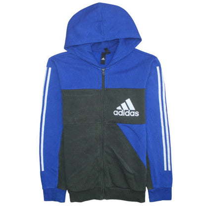 Mens UK Size L adidas Blue Full Zip Hoodie