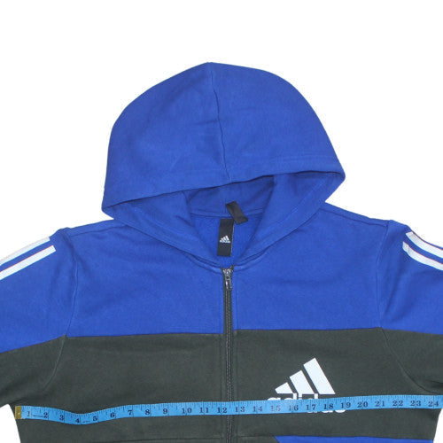 Mens UK Size L adidas Blue Full Zip Hoodie