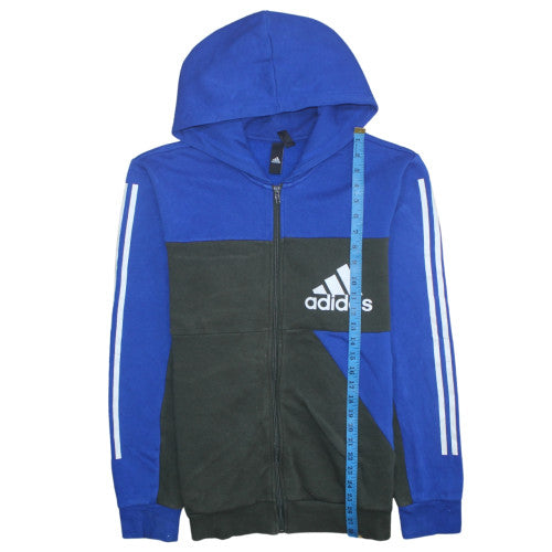 Mens UK Size L adidas Blue Full Zip Hoodie