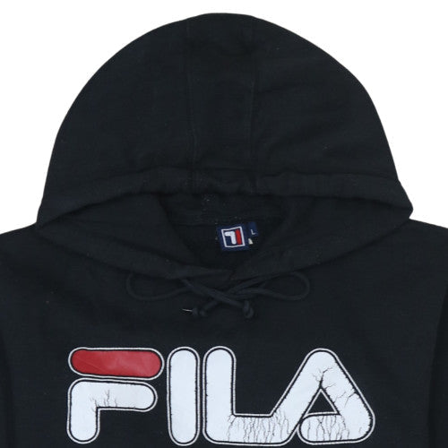 Mens UK Size L FILA Black Pullover Hoodie