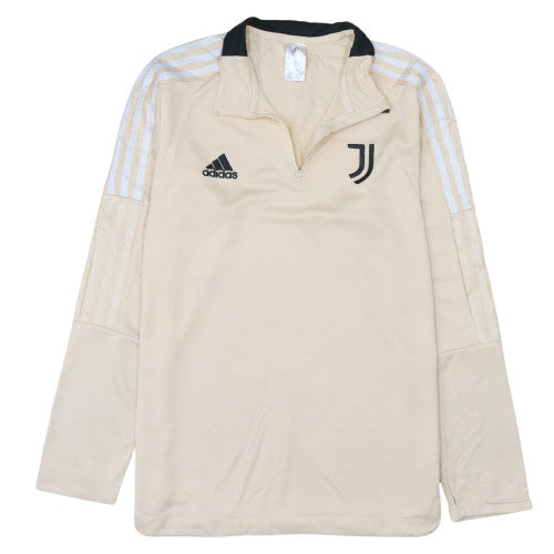 Mens UK Size L adidas Beige 1/4 Zip Sweatshirt