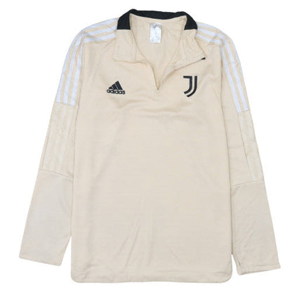Mens UK Size L adidas Beige 1/4 Zip Sweatshirt