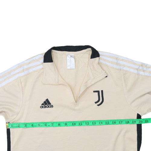 Mens UK Size L adidas Beige 1/4 Zip Sweatshirt