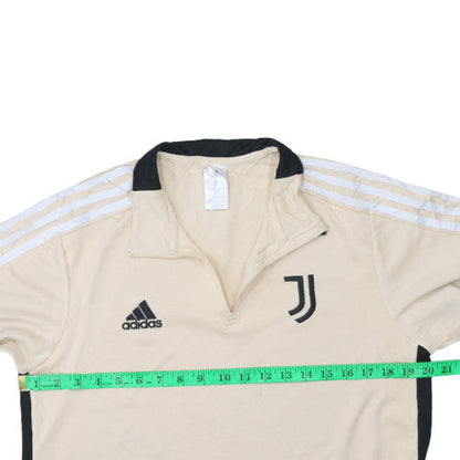 Mens UK Size L adidas Beige 1/4 Zip Sweatshirt